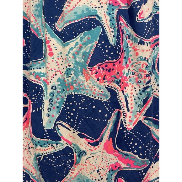 NWOT Lilly Pulitzer Girls MINI ENNA Dress Indigo Star Struck STARFISH Small 4 5 - Picture 7 of 12